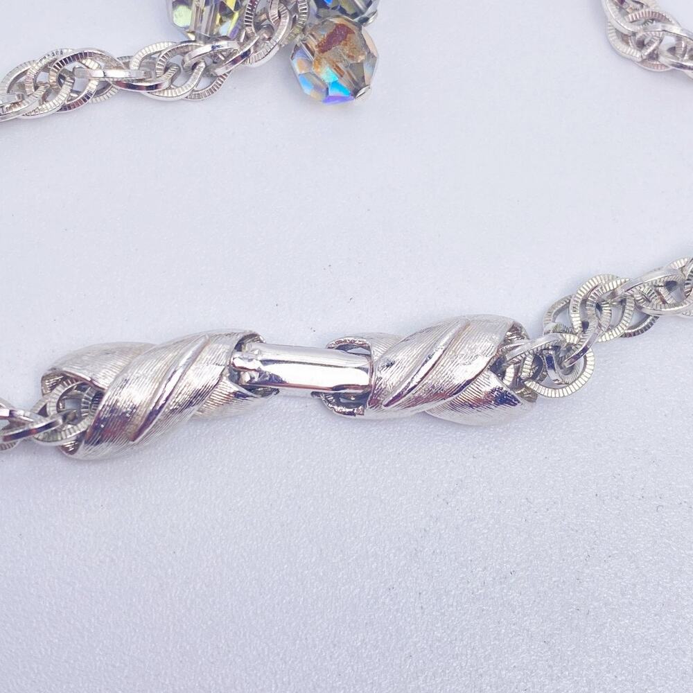 Vintage Mid Century Crystal Parure – Necklace, Earrings & Brooch ✨ - Picture 4 of 13